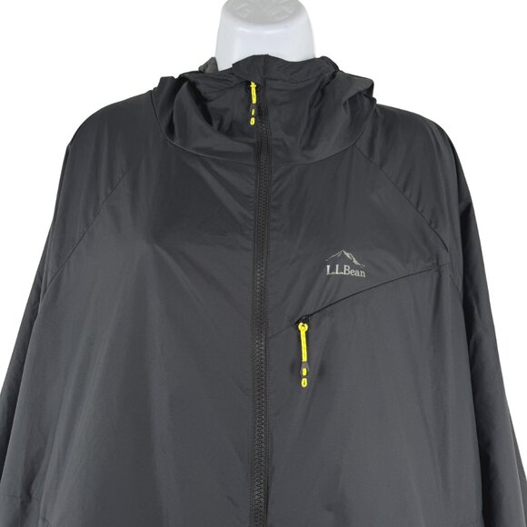 L.L. Bean Bean's Performance Fleece Lined Windbreaker Jacket 3X Black CJ-2210 - Picture 4 of 10